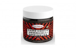 Pinza Naturals Dark Choco Vermicelli Sprinkles  Plastic Jar  125 grams